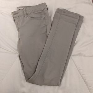 Uniqlo light grey straight skinny mid rise pants